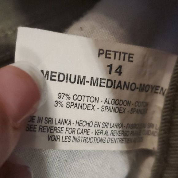 Gloria vanderbilt army green jeans size 14 pettie - Picture 4 of 6